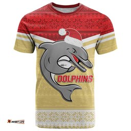 nrl dolphins mascot christmas personalised t shirt god style