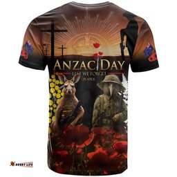 new zealand and australia anzac day t shirt kiwi bird and kangaroo soldier lt03Amazing Aussie