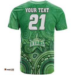 custom personalised melbourne team green indigenous aboriginal stars arts t shirt