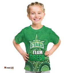 custom personalised melbourne team green indigenous aboriginal stars arts t shirt