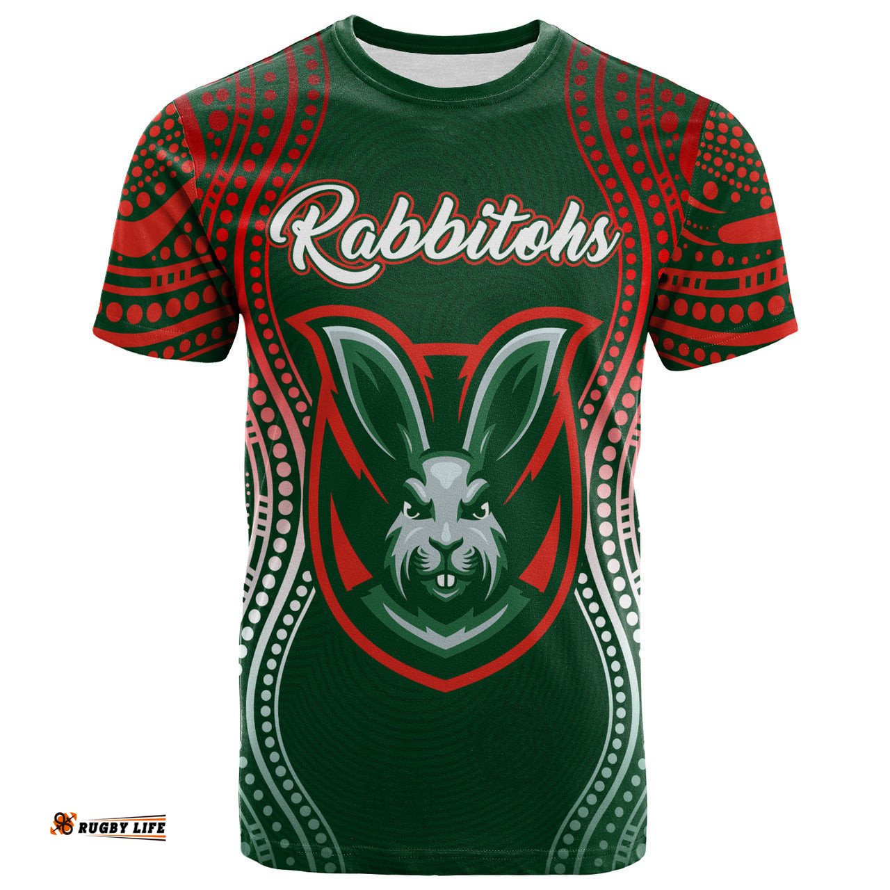rabbitohs rugby t shirt custom rabbitohs aboriginal style t shirt