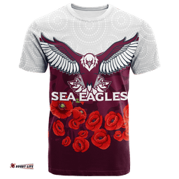 sea eagles anzac day indigenous art t shirt