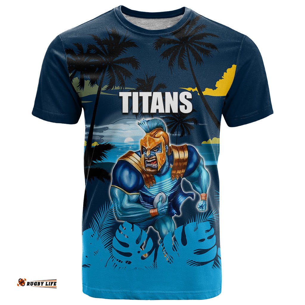 nrl titans t shirt summer vibe style