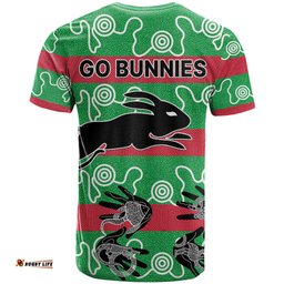 rabbitohs rugby premiers t shirt go the bunnies aboriginal dots