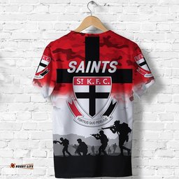 st kilda saints anzac t shirt simple style