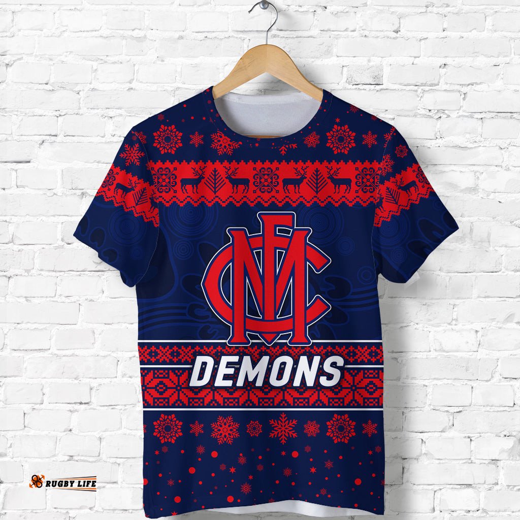 custom personalised melbourne demons t shirt christmas simple style