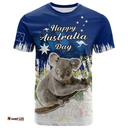 australia day t shirt koala sydney opera house flag color