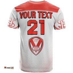 custom personalised saints rugby champions t shirt st helens world club challenge
