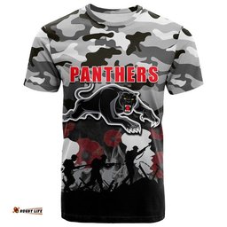 custom personalised nrl anzac day t shirt panthers army style