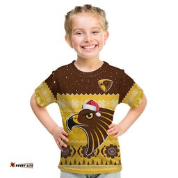 custom personalised hawthorn football t shirt hawks indigenous merry christmas