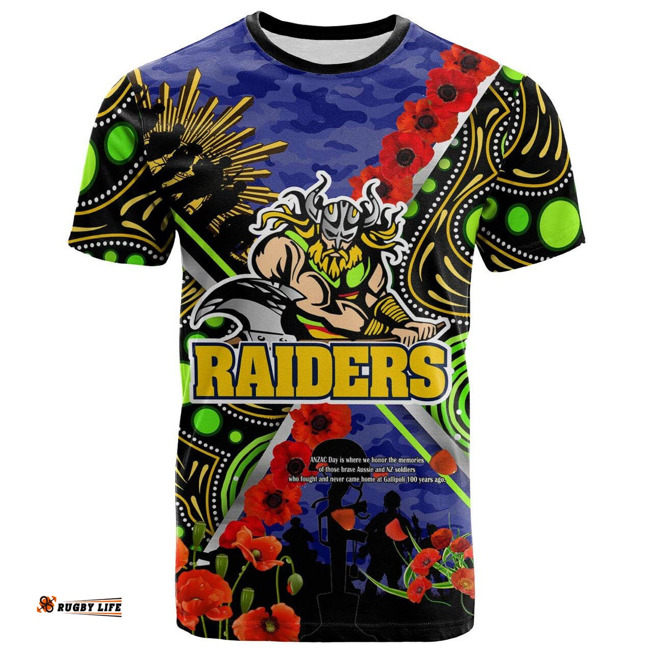 raiders rugby t shirt canberra raiders anzac day remembrance aboriginal t shirt