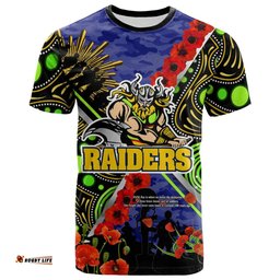raiders rugby t shirt canberra raiders anzac day remembrance aboriginal t shirt