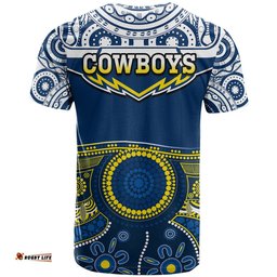 cowboys rugby t shirt aboriginal art