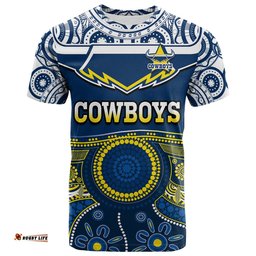 cowboys rugby t shirt aboriginal art