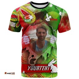 rabbitohs rugby t shirt personalised photo rabbitohs rugby league indigenous t shirt
