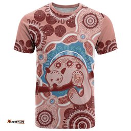 blush pink australia possum t shirt indigenous art