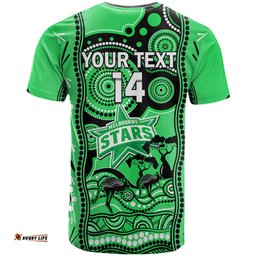 custom melbourne stars cricket t shirt happy australia day aboriginal art