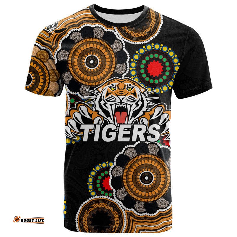 custom personalised tigers rugby aboriginal vibe t shirt