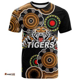 custom personalised tigers rugby aboriginal vibe t shirt
