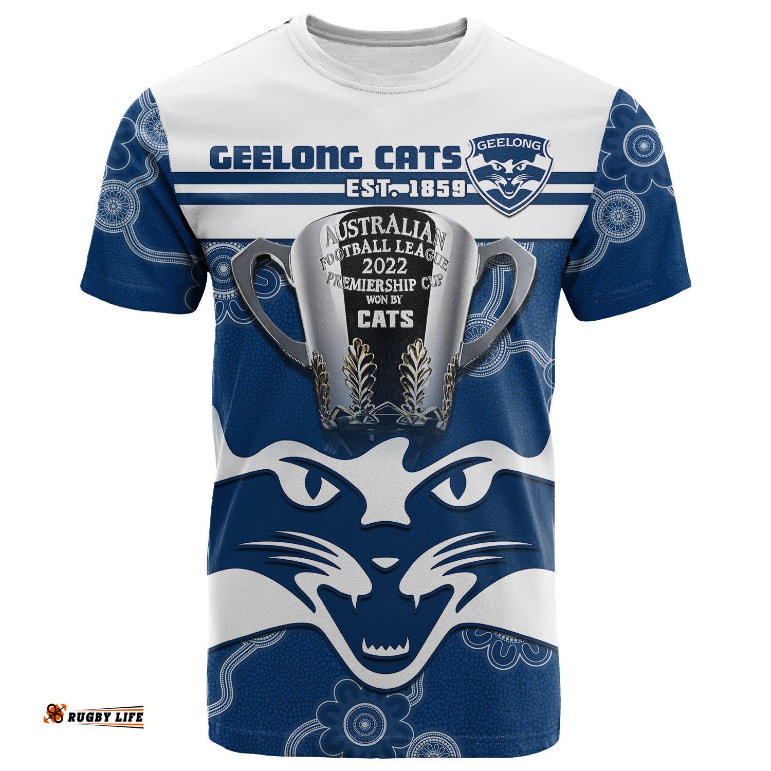 cats football t shirt geelong premiers 2022 aboriginal