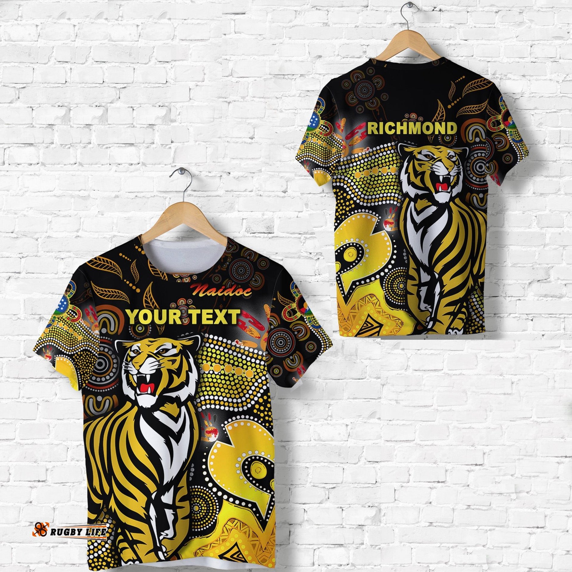 custom personalised richmond tigers t shirt naidoc heal country! heal our nation original