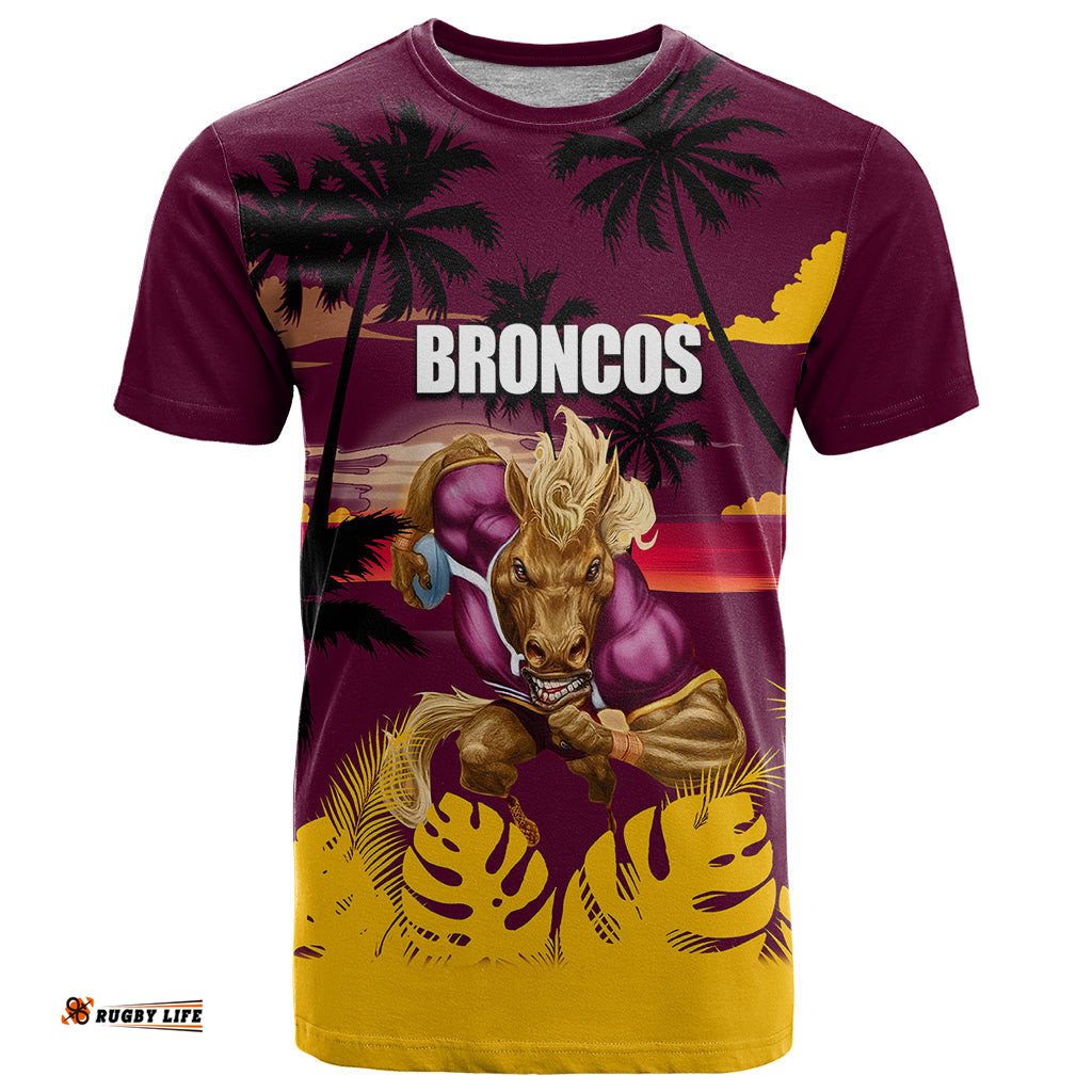 nrl broncos t shirt summer vibe style