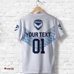 custom personalised melbourne victory big v t shirt soccer club original style white