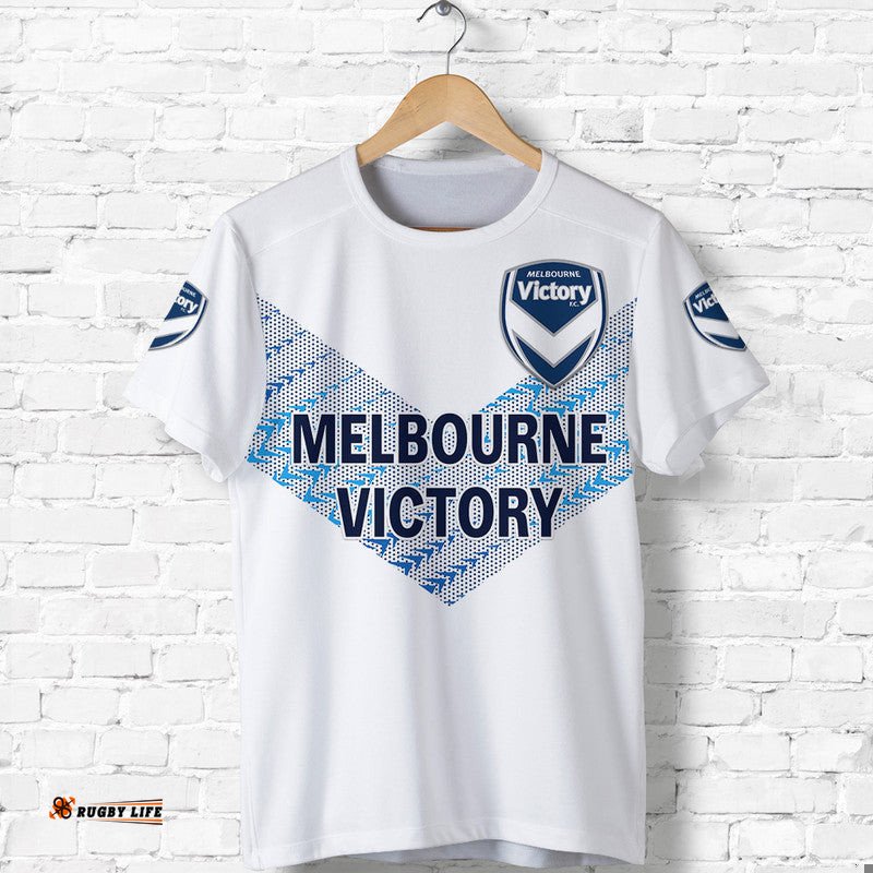 custom personalised melbourne victory big v t shirt soccer club original style white