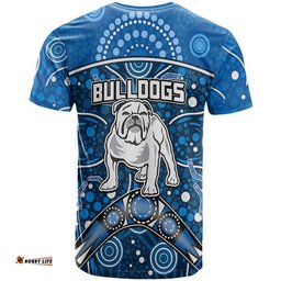 bulldogs rugby t shirt boomerang indigenous dots