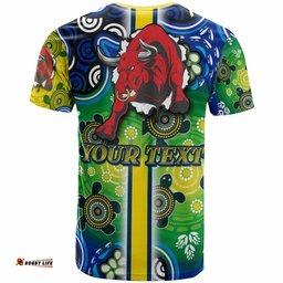 cowboys rugby t shirt custom cowboys logo aboriginal indigenous sport style t shirt
