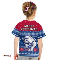 western bulldogs football t shirt dogs indigenous merry christmas