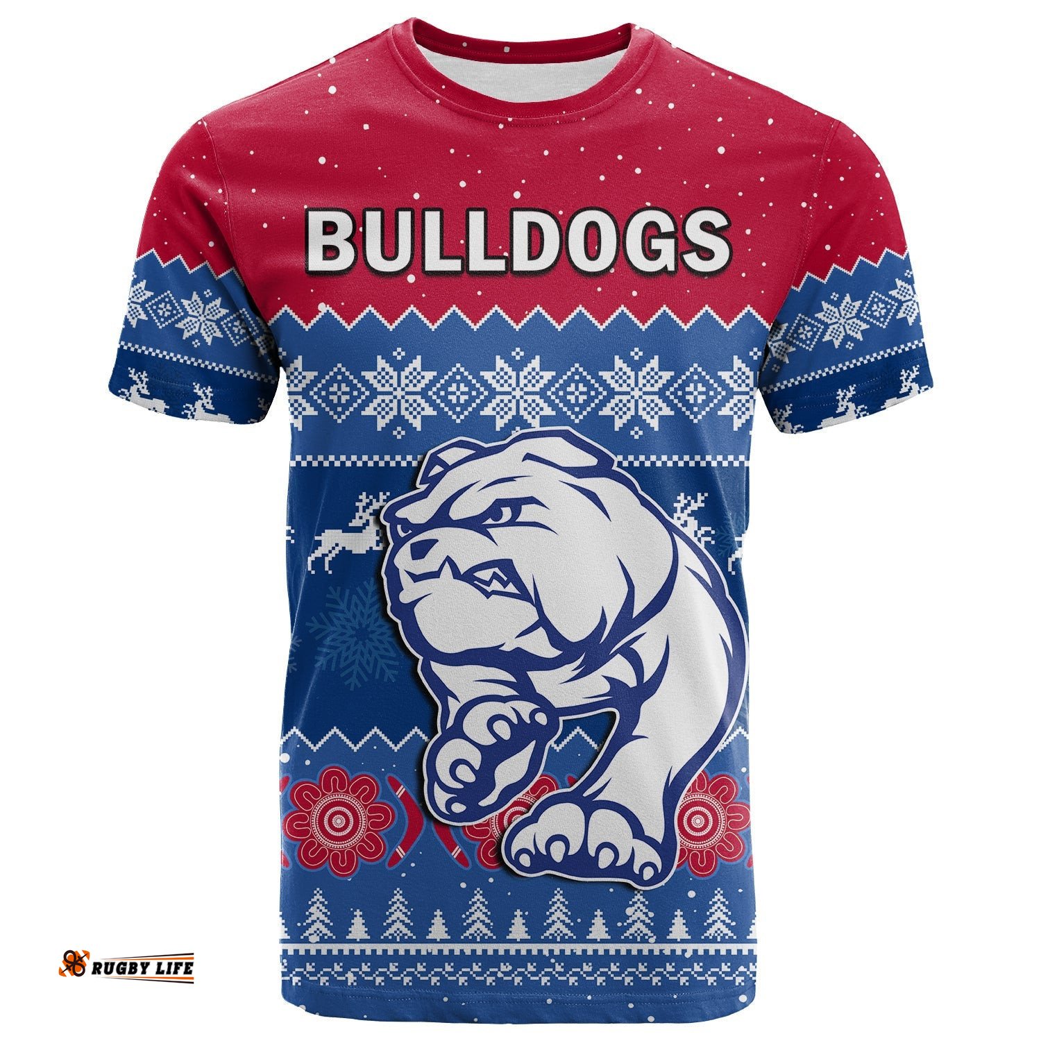 western bulldogs football t shirt dogs indigenous merry christmas