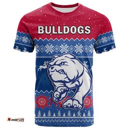 western bulldogs football t shirt dogs indigenous merry christmas