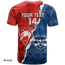 custom swans and cats football t shirt 2024 together dynamic version