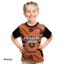 custom text and number brisbane roar football t shirt go lions aboriginal