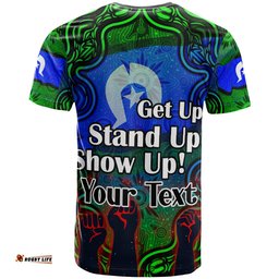 australia naidoc week 2022 t shirt custom black raised hands with aboriginal inspired patterns t shirt