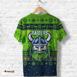 canberra raiders t shirt christmas simple style navy green