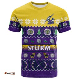 custom personalised melbourne storm christmas t shirt aboriginal art merry xmas