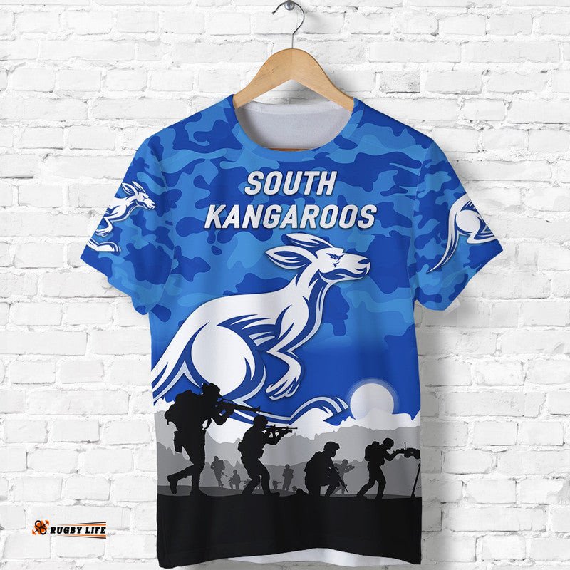 custom personalised south alice football club kangaroos anzac t shirt simple style