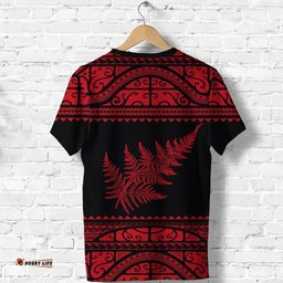 new zealand maori shirt aotearoa silver fern t shirt redAmazing Aussie