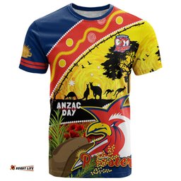roosters anzac day t shirt rosemary starring night style