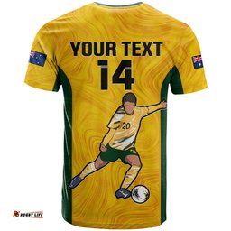custom australia soccer t shirt sam kerr matildas proud 2023 world cup yellow