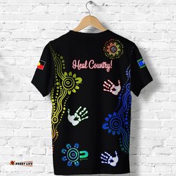 custom personalised naidoc week t shirt brave new heal country
