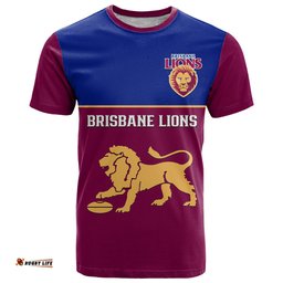 brisbane lions football 2023 t shirt sporty maroon version