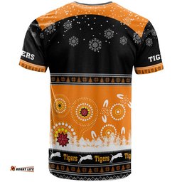 tigers rugby christmas t shirt custom tigers ugly christmas and aboriginal patterns t shirt