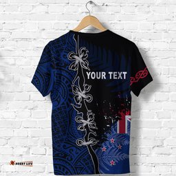 custom personalised new zealand rugby t shirt mix maori and fern