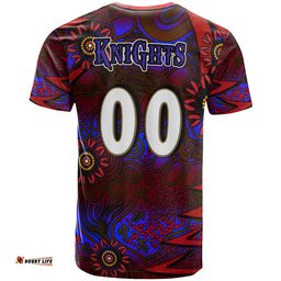 nrlw knights rugby t shirt custom knights womens rugby league aboriginal style player and number woman t shirtAmazing Aussie