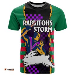 nrl combine rabbitohs and storm t shirt