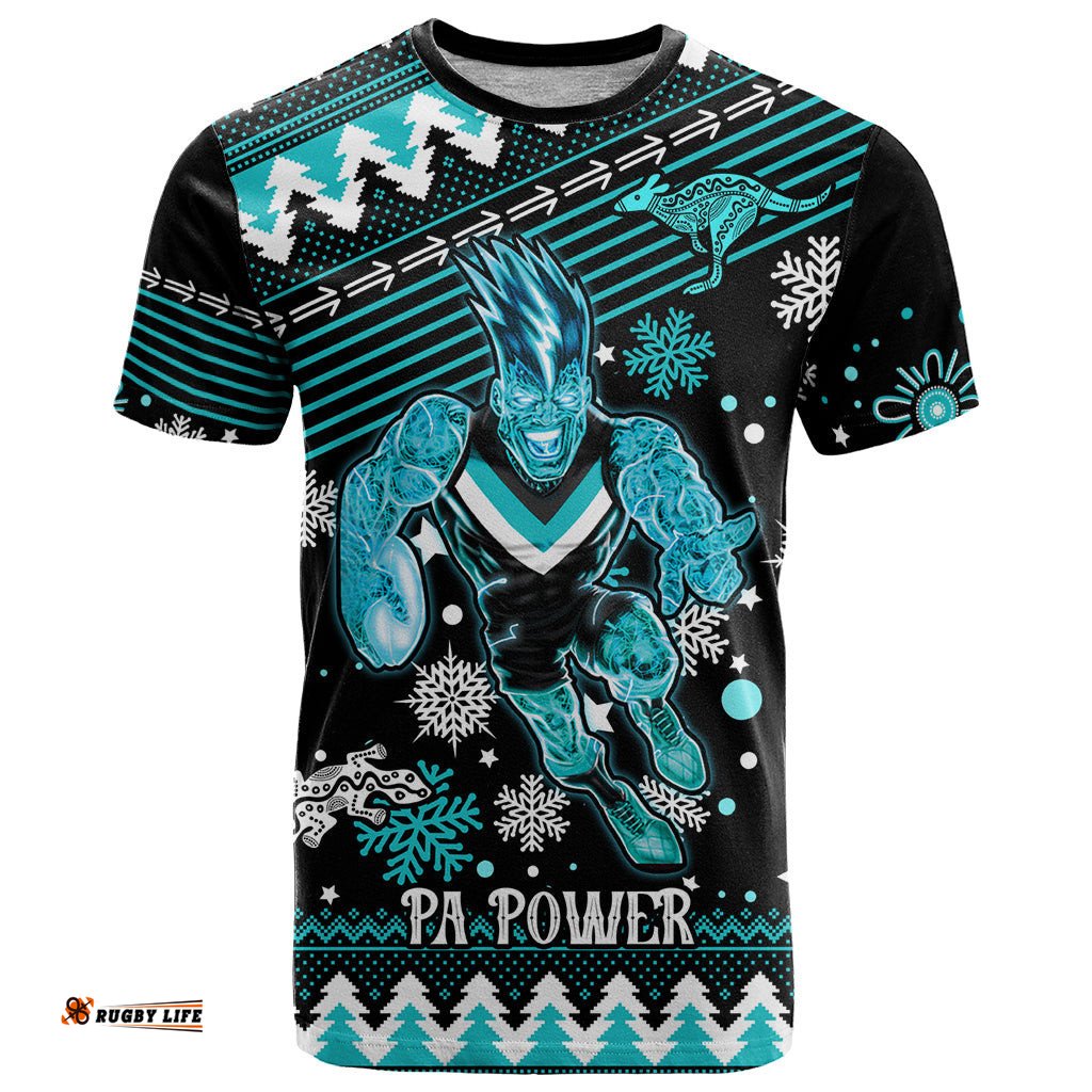custom port adelaide power football t shirt port adelaide power football christmas vibe 2023