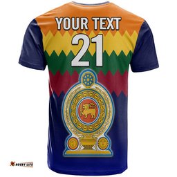 custom personalised sri lanka the lions cricket men's t20 world cup t shirt